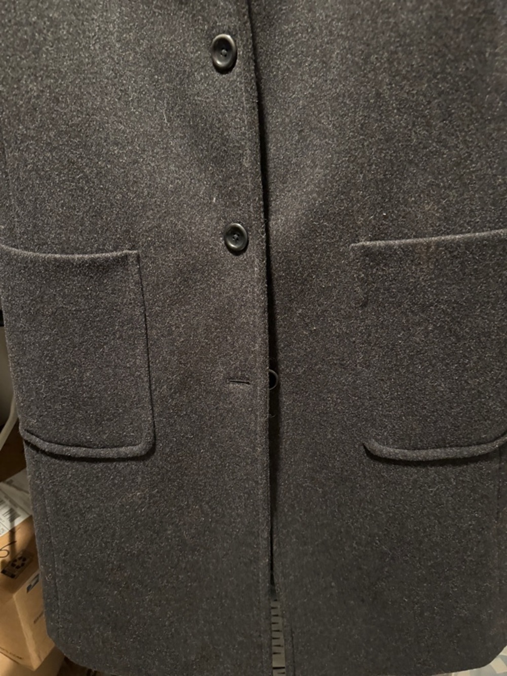 J. Crew Charcoal Wool Blend Pea Coat - Picture 6 of 11